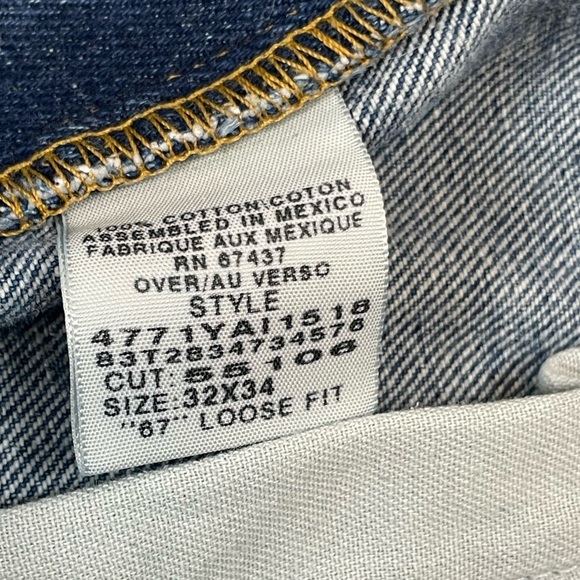 Polo Ralph Lauren men’s loose fit 67 blue jeans denim 32 x 34 classic 90’s Y2K - Picture 7 of 15